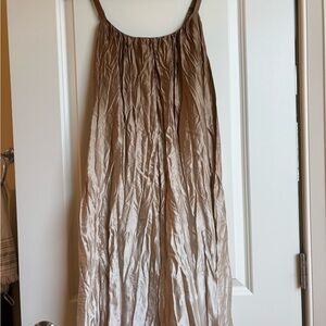 BCBGMaxAzria Brown-Gold Sleeveless Cocktail Dress